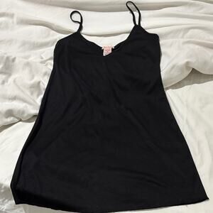 Fire Los Angeles M Black Spaghetti Strap slip Dress v neck 💯polyester nwot